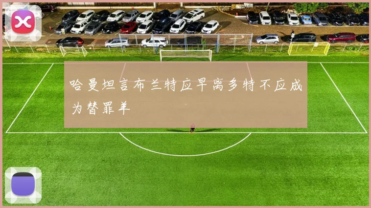 哈曼坦言布兰特应早离多特不应成为替罪羊